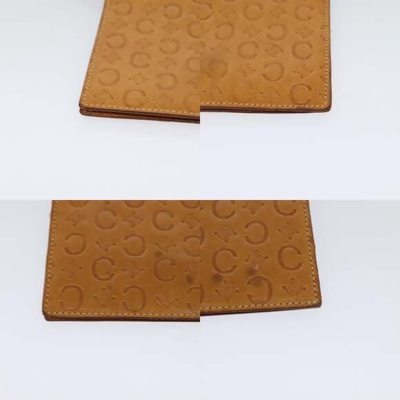 CELINE C Macadam Canvas Shoulder Bag Leather Brown Gold - Picture 10 of 12